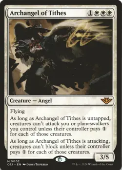 MTG Archangel of Tithes Normal NM Outlaws of Thunder Junction Magic 2 - Image 1
