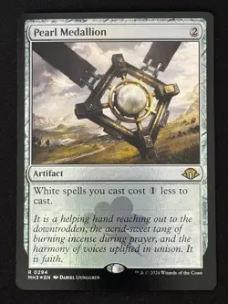 1x MTG Pearl Medallion (Foil) - Modern Horizons 3 (MH3) #294 - Magic - Image 1