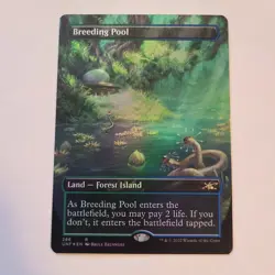 Magic the Gathering - Breeding Pool (Foil,Borderless) - Unfinity - NM - Image 1