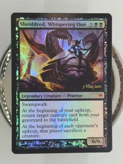 Sheoldred, Whispering One Prerelease Promo NM Small Seller 💌 Fast Free Shipping - Image 1