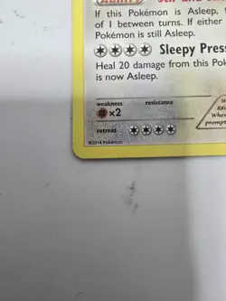 Pokemon Card Snorlax 80/106 Build-A-Bear Workshop Stamped Promo NM - Image 4