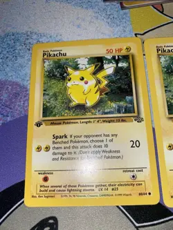 Pokemon TCG 1st Edition Pikachu 60/64 Jungle LP + Non First Ed - Image 1