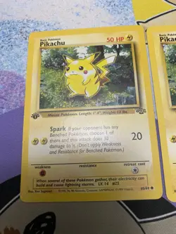 Pokemon TCG 1st Edition Pikachu 60/64 Jungle LP + Non First Ed - Image 2