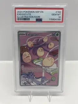 PSA 10 Exeggcute #192/191 Pokemon Surging Sparks Illustration Rare Holo 2024 - Image 1