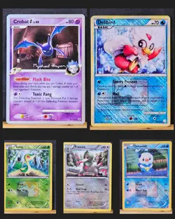 Pokemon Lot of 5 League Cards Crosshatch Holo M-NM Unplayed & Tournament LP - Image 1
