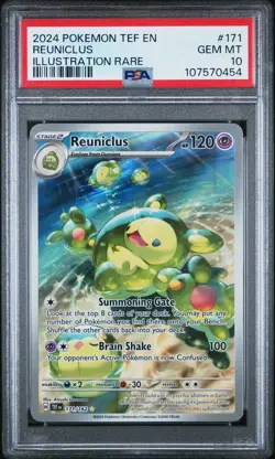 Pokemon Temporal Forces 171 Illustration Rare Reuniclus PSA 10 - Image 1