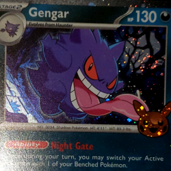 *Swirl & minor holo bleed* Pokemon TCG - Gengar Trick or Trade 2024 Cosmos - Image 1