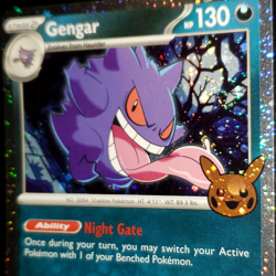 *Swirl & minor holo bleed* Pokemon TCG - Gengar Trick or Trade 2024 Cosmos - Image 2
