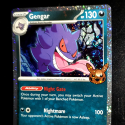 *Swirl & minor holo bleed* Pokemon TCG - Gengar Trick or Trade 2024 Cosmos - Image 3