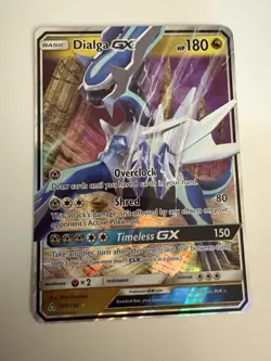 Pokemon TCG Dialga GX Ultra Prism Holo Card 100/156 Rare - Image 1