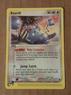 Pokemon Azurill 31/100 Ex Sandstorm E-Series NM See Pictures - Image 1