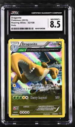 Pokemon Dragonite CGC Graded 8.5 Roaring Skies Holo 52/108 - Image 1