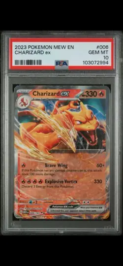 2023 POKEMON MEW EN-151 #006 CHARIZARD EX PSA 10 GEM MT - Image 1