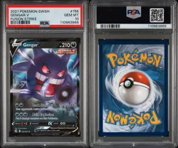 PSA 10 GEM MINT 2021 GENGAR V 156/264 SWSH FUSION STRIKE POKEMON - Image 5