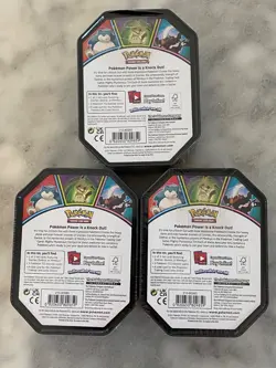 Pokemon Knock Out Snorlax, Mimikyu, Darkrai, Collector's Tin Factory Sealed Rare - Image 2