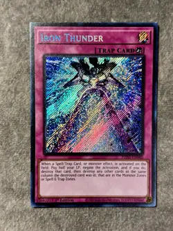 Yugioh Iron Thunder PHNI-EN080 1st Edition Secret Rare NM - Image 1