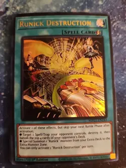 YuGiOh! - Runick Destruction MP23-EN243 Ultra Rare 1st Edition Near Mint - Image 1