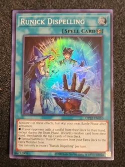OP22-EN010 RUNICK DISPELLING SUPER RARE NM UNLIMITED EDITION - Image 1