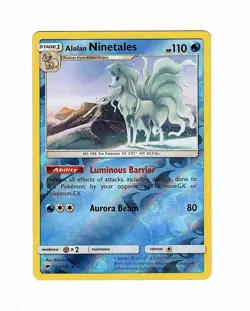 Alolan Ninetales 28/147 Sm-Burning Shadows Reverse Holo Rare - Pokemon Card - Image 1