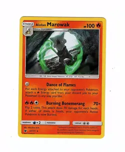 Alolan Marowak 12/111 Sm-Crimson Invasion Holo Rare - Pokemon Card - Image 1