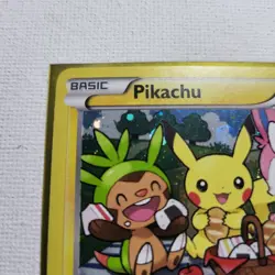 Pokemon XY Black Star Promo XY95 Pikachu ( Sylveon + Chespin ) Holo NM Card - Image 2