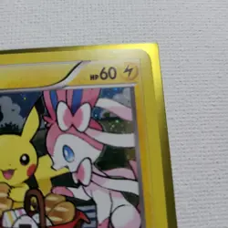 Pokemon XY Black Star Promo XY95 Pikachu ( Sylveon + Chespin ) Holo NM Card - Image 3