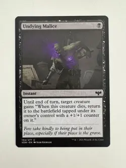 Undying Malice MTG Magic the Gathering Card NM Near Mint VOW - Image 1
