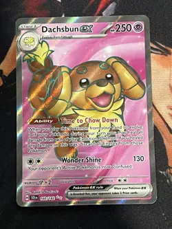 Dachsbun ex 160/142 Stellar Crown (SCR) NM Full Art Pokemon Card - Image 1
