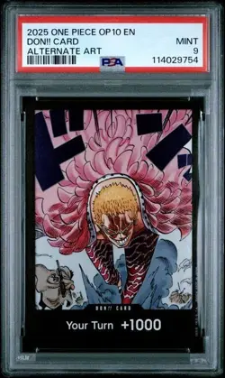 2025 One Piece OP10 EN Don!! Card ALTERNATE ART PSA 9 MINT - Image 1