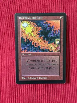MTG Magic The Gathering Beta Red Elemental Blast LP - Image 1