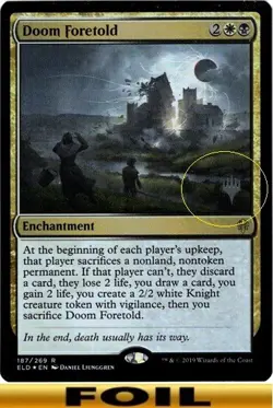 1x - Doom Foretold - FOIL PROMO #187 - Throne of Eldraine - NM MTG - Image 1
