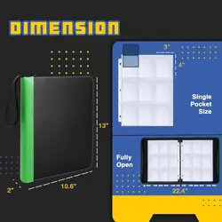 9 Pocket Waterproof Trading Card Binder - 720 Pocket Album for TCG, MTG, Yugioh - Image 5