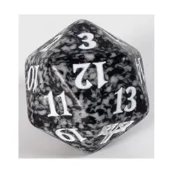 WOTC MTG Spindown d20 Life Counters Rivals of Ixalan - Black & Grey w/White NM - Image 1