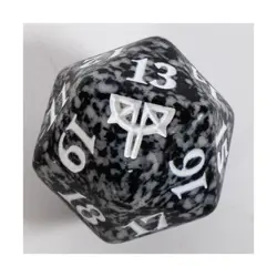WOTC MTG Spindown d20 Life Counters Rivals of Ixalan - Black & Grey w/White NM - Image 2