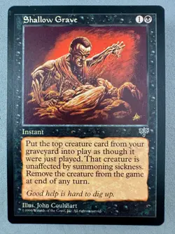 Shallow Grave Mirage Regular MTG-Unplayed NM-Magic the Gathering-Reserve List - Image 1