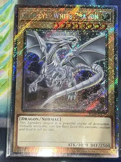 Yugioh Blue-Eyes White Dragon Movie Pack Art RA04-EN108 Plat Secret Rare Mint - Image 1