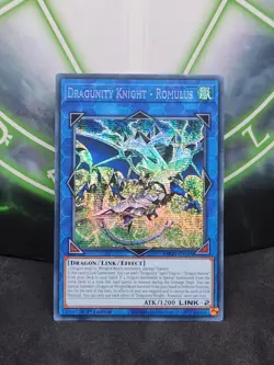 Yugioh Dragunity Knight - Romulus MP20-EN145 Prismatic Secret Rare 1st Ed NM - Image 1