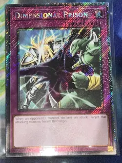 Yugioh Dimensional Prison RA04-EN132 Platinum Secret Rare 1st Ed NM - Image 1
