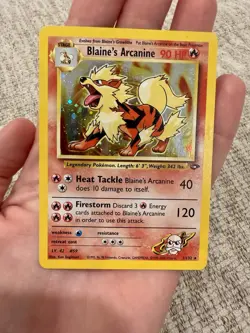 Blaine's Arcanine 90 HP Pokemon Card Gym Challenge Holo Rare LP - Image 1