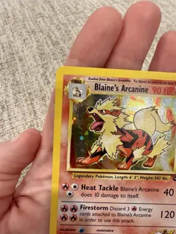 Blaine's Arcanine 90 HP Pokemon Card Gym Challenge Holo Rare LP - Image 2