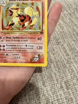 Blaine's Arcanine 90 HP Pokemon Card Gym Challenge Holo Rare LP - Image 4