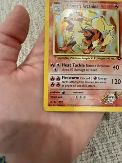 Blaine's Arcanine 90 HP Pokemon Card Gym Challenge Holo Rare LP - Image 5