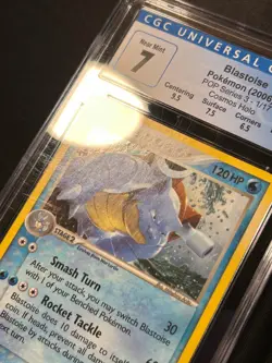 CGC 7 Near Mint Blastoise Cosmos Holo 2006 Pop Series 3 Pokemon Card - Image 3