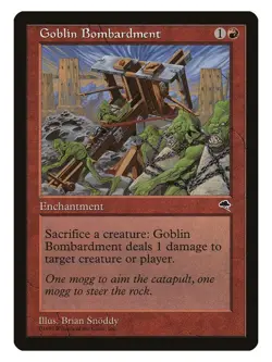Goblin Bombardment MTG Tempest Uncommon LP Lightly Played Single Card - Image 1