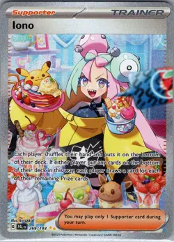 Iono 269/193 SIR Full Art Trainer - Paldea Evolved - Pokemon Card - NM - Image 1
