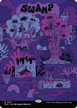🔥 Swamp (1947) NONFOIL PRESALE Flower Power Secret Lair Ashley Dreyfus MTG 🔥 - Image 1