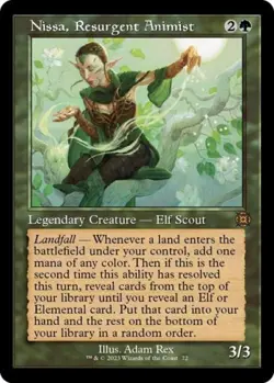 MTG English Nissa, Resurgent Animist (Retro Frame) NM Foil - Image 1