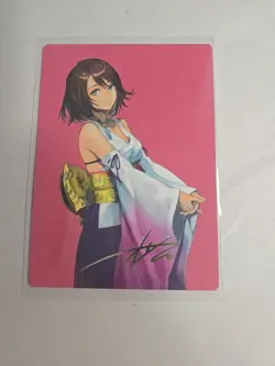 Yuna, Hope of Spira Art Card MTG Final Fantasy #48/53 Gold Stamped - Image 1