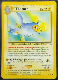 Lanturn 32/64 Neo Revelation WOTC Pokemon Card VIntage - Image 1