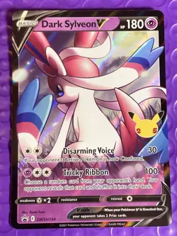 Dark Sylveon V SWSH134 Sword & Shield Promo Cards Holo NM - Image 1